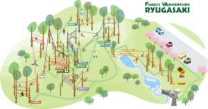 フォレストアドベンチャー・龍ケ崎のトレックコース　TREK Course紹介